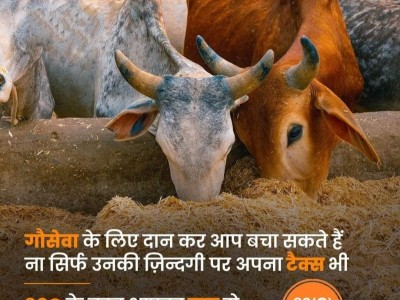 चारे और दवाइयों के लिए दान